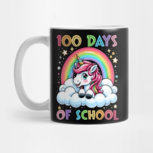 100Th Day Of School Teacher 100 Days Unicorn Girls Mug